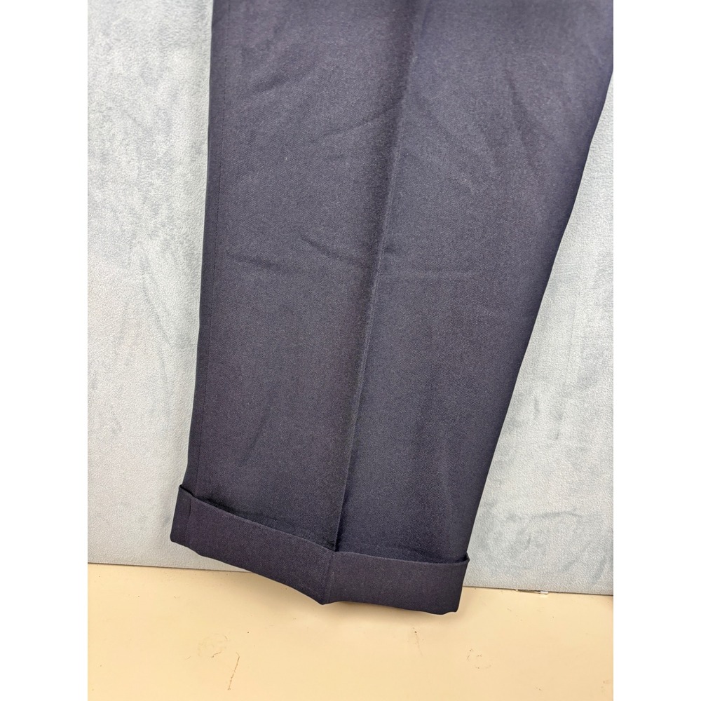 Lauren Ralph Lauren Mens Navy Blue Pleated Cuffed Dress Pants Trousers 36x31 - Picture 7 of 12